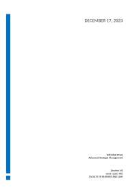 Strategic Audit of Pfizer Inc. & Recommendations for Strategic Improvement