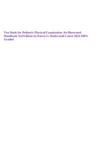 Test Bank for Pediatric Physical Examination An Illustrated Handbook 3rd Edition by Karen