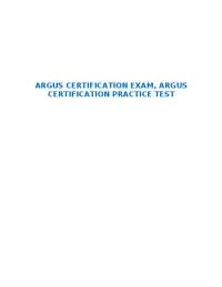 Argus Certification Exam Practice Test 1