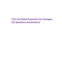 C211 OA Global Economics for Managers {50 Questions and Answers}