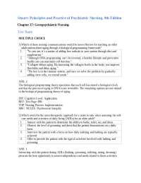 Stuart: Principles and Practice of Psychiatric Nursing, 9th Ed Chapter 37: Geropsychiatric