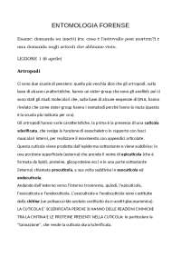 Entomologia Forense: Anatomia e Biologia di Insetti Necrofagi