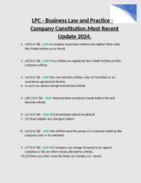 Business Law and Practice - Company Constitution