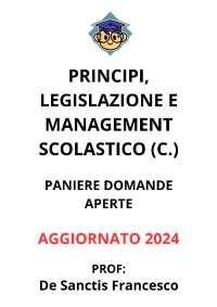 AGG. 2024 PANIERE DOMANDE APERTE SVOLTE di PRINCIPI, LEGISLAZIONE EMANAGEMENT SCOLASTICO