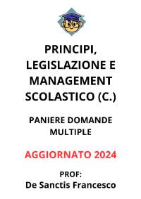AGG. 2024 PANIERE DOMANDE MULTIPLE di PRINCIPI, LEGISLAZIONE EMANAGEMENT SCOLASTICO (C.),