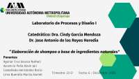 Laboratorio de Procesos y Diseño I: Shampoo Natural - Prof. Cruz Luevano