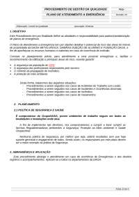 Plano de Atendimento a Emergências da DAISA METALURGICA