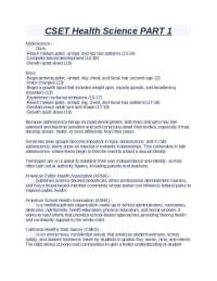 CSET Health Science PART 1