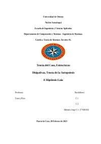 Teoría del Caos y las Estructuras Disipativas: Prigogine, Maturana y la Hipótesis Gaia