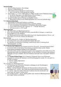 Vorlesungsmitschrift Strukturbiologie