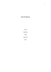 policy development ,how policies are planned.