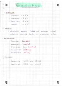 Gedichtanalyse (inkl. Metrum, Kadenz und Reimschema) + Romantik und Realismus (Epochen)