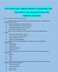 Test Bank for Current Medical Diagnosis and Treatment 2023-2024 Questions and Verified Ans