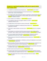 Oregon law state board questions with correct answers latest exam update 2024.