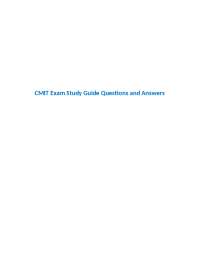 CMIT Exam Study Guide Questions and Answers