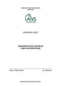 Dziennik praktyk pielęgniarskich