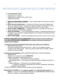 Metodologia e Didattica degli sport natatori