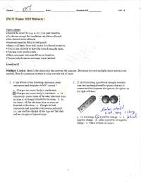 Physics II first midterm
