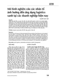 NGHIÊN CỨU KHOA HỌC VỀ NHỮNG NHÂN TỐ ẢNH HƯỞNG