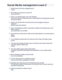 Social Media Management Exam 2
