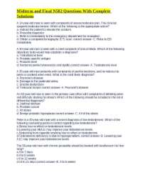Midterm and Final N582 Questions With Complete Solutions