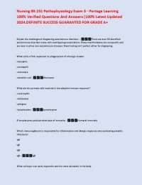 Nursing BS 231 Pathophysiology Exam 3 - Portage Learning
100% Verified Questions And Answe