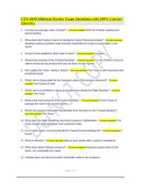 CEN 4010 Midterm Review Exam Questions with 100% Correct Answers.