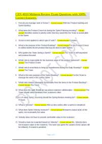 CEN 4010 Midterm Review Exam Questions with 100% Correct Answers.