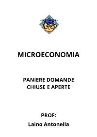 PANIERE DOMANDE MULTIPLE E APERTE di MICROECONOMIA, ECAMPUS, Laino Antonella