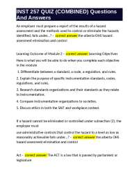 INST 257 QUIZ (COMBINED) Questions And Answers