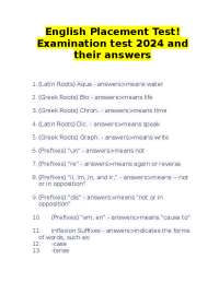 English Language Test: Grammar and Vocabulary