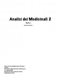 Analisi dei medicinali 2 - parte 1, prof. F. Ortuso, appunti discorsivi e approfonditi