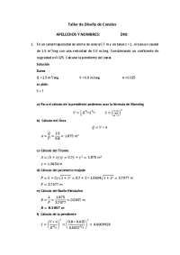 Calculo de la pendiente y sección de máxima eficiencia hidráulica en canales trapezoidales