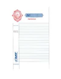 hoja de papel de protocolo