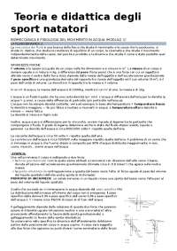 TTD degli Sport Natatori