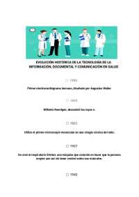 EVOLUCIÓN HISTÓRICA DE LA TECNOLOGÍA DE LA INFORMACIÓN, DOCUMENTAL Y COMUNICACIÓN EN SALUD