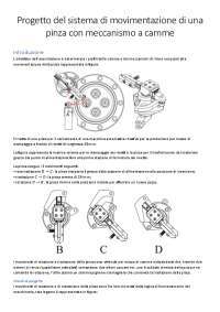 Progetto del sistema di movimentazione di una pinza con meccanismo a camme