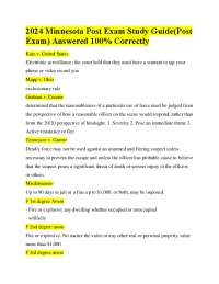 Minnesota Post Exam Study Guide: Key Cases, Laws, and Concepts