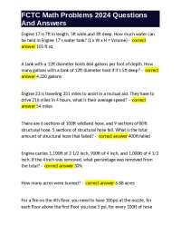 FCTC Math Problems 2024 Questions And Answers