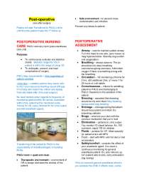 Postoperative Care Nursing Guide