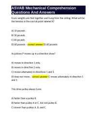 ASVAB Mechanical Comprehension Questions And Answers