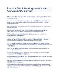 Practice Test 1 Armrit Questions and Answers 100% Correct