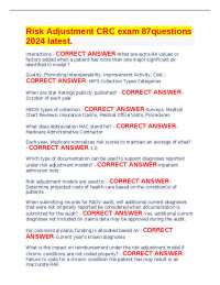 Risk Adjustment Coding Practice Exam: 87 Questions