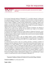 Caso guía- Martimillas, S.A Auditorías de los sistemas de gestión de prevención de riesgos