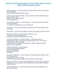 Exam Review: Essential Vitamins and Minerals