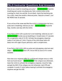 PALS Instructor Questions And Answers