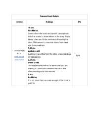 Trauma Book Analysis Rubric