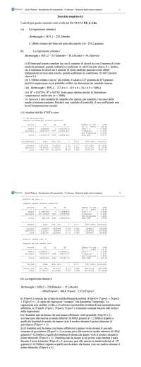 Esercizio regressione stata
