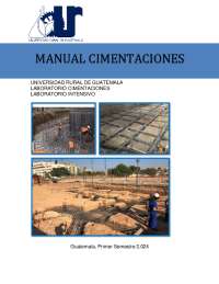 Cimentaciones en Laboratorio de Cimentaciones de la Universidad Rural de Guatemala - Prof.