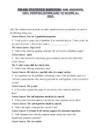Statistical Hypothesis Testing and Sampling Techniques